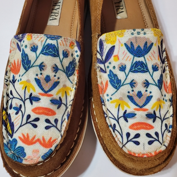 Myra Bag Women's Hazel Print Slip-On Casual Sneaker - Moc Toe Size 7 Boho - Picture 3 of 13